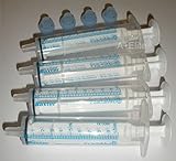 BAXA ExactaMed Oral Liquid Medication Syringe 10cc/10mL 4/PK Clear Medicine Dose Dispenser With Cap Exacta-Med BAXTER Comar Latex Free