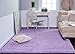 Unique Loom Solid Shag Collection Lilac 4 x 6 Area Rug (4' x 6')