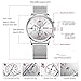Megir Mens Stainless Steel Mesh Band Business Luminous Chronograph Quartz Wrist Watches