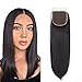 8A Brazillian Straight Lace Closure 100% Human Hair closure Straight Top Straight Closure Free Part 1B# 10 inch