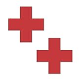 Set of 2 Red Medical Cross Vinyl Sticker Decal Cars