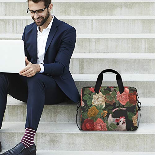 floral computer bag