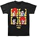 Beatles Men's Four Portraits T-Shirt Small Black