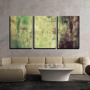 3 Piece Canvas Wall Art - Abstract Old Background with Grunge Texture - Modern Home Art Stretched and Framed Ready to Hang - 16"x24"x3 Panels
