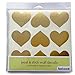 Bobee Gold Heart Dots Vinyl Wall Decals, 36-Count