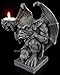 PTC 8.75 Inch Gargoyle Figurine Cold Cast Resin Candle Holder, Gray Color