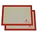 Grilling Star Artisan set of 2 Silicone Fiberglass Baking Mat Liners | Professional Grade High Temperature Resistant 40 Degrees F to 450 Degrees F | Extra Thick 16.5 x 11