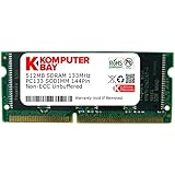 KOMPUTERBAY 512MB SDRAM SODIMM (144 Pin) LD 133Mhz PC133 LAPTOP MEMORY
