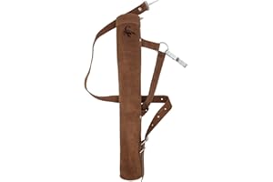 ONLYHANDMADE Scorpion Archery Back Arrow Quiver - Genuine Leather Arrow Case - Traditional Handmade Archery Quiver for Hunting & Target Practicing - Adjustable Lightweight & Comfortable Cow Leather