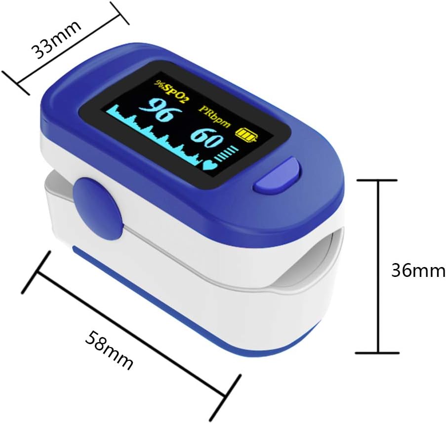 Wellue Fingertip Blood Oxygen Saturation Monitor with Batteries & Lanyard for Wellness Use FS20C : Sports & Outdoors