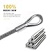 Teenitor High Quaity 100 pcs 1/16-inch Wire Rope Aluminum Sleeves Clip Fittings Cable Crimps + 10 pcs M2 Stainless Steel Thimble Combo
