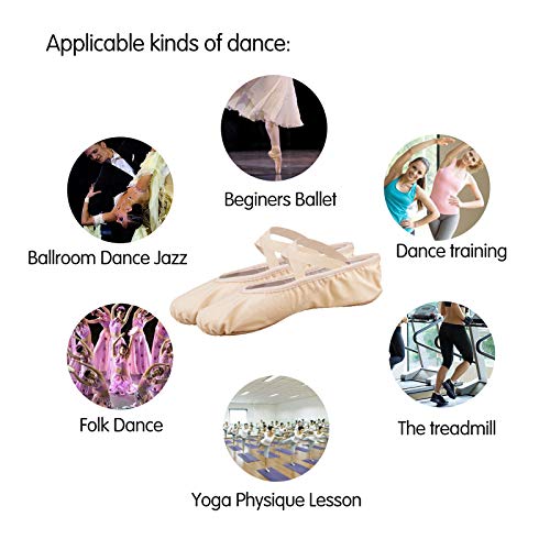 image for TXJ Sports Ballet Shoes for Women Girls, Women's Ballet Slipper Dance 