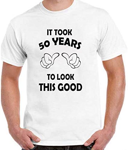 RitzeesUnisex Polyester Printed T-Shirt, White- 50 Birthday