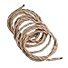 Rope Light Cord, 32.8ft Linen Covered Copper Wire 18/2 Round Vintage Twisted Cloth Cable Antique Industrial Lamp Rope for DIY Pendant Light (2-core)