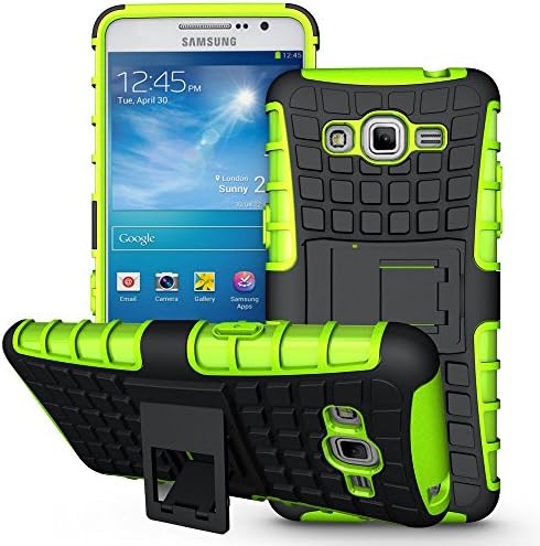 Galaxy Core Prime Case,Sophmy Hybrid Dual Layer Armor Protective Case Cover with kickstand for Samsung Galaxy Core Prime / Prevail 4G LTE (green)