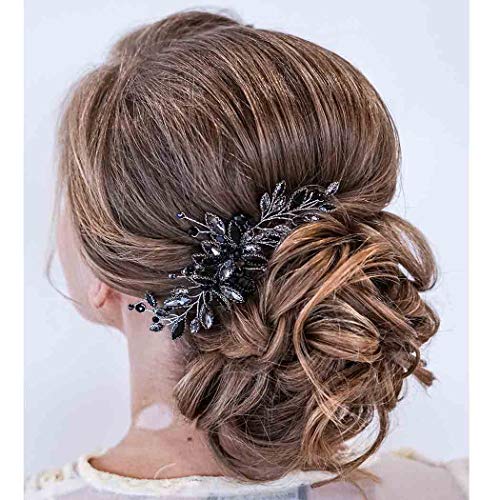 Brishow Wedding Hair Comb Rhinestones Opal Crystal Vintage Bridal