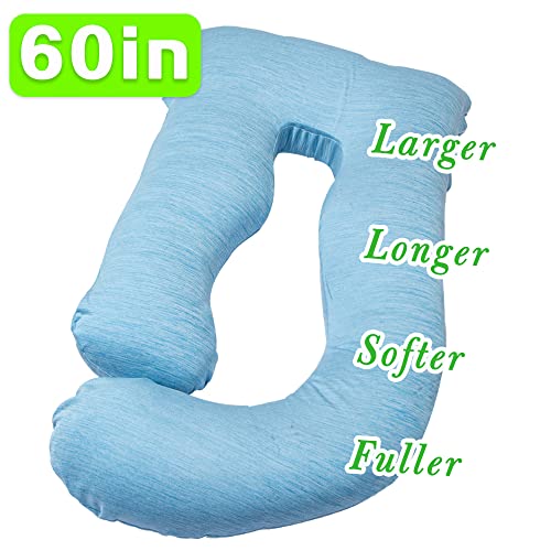 AMCATON 60 Inch Pregnancy Pillow for Sleeping, Extra Large U Shaped