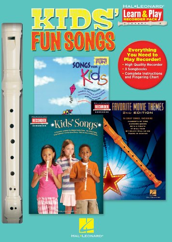 Hal Leonard 102843 Kids Fun Songs with Songs for Kids/Kids Songs/Movie Themes - Learn To Play Recorder Pack