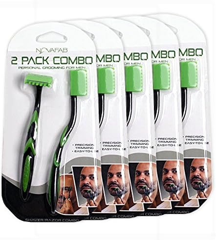 Solo Trim + Razor Comb Combo Pack: Men's Facial Grooming 5Pack