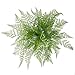 Felice Arts 4 Bundles Artificial Boston Ferns Bush Plants Faux Grass Fake Plastic Shrubs Leaves Fake Shrubs Plant Arrangements Simulation Greenery Bushes Indoor Outside Home Garden Office Verandah