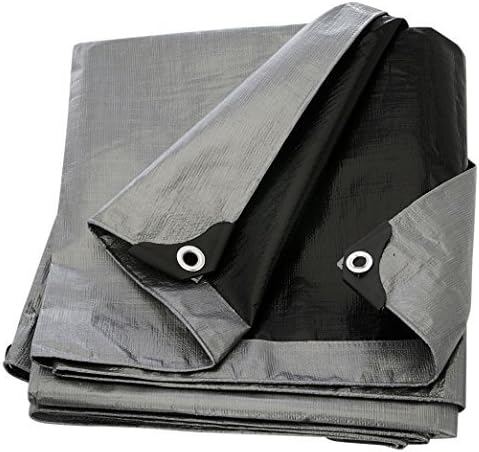 Tarp Cover 16X20 Silver/Black Heavy Duty 8 Mil Thick Material, Waterproof, Great for Tarpaulin Canopy Tent, Boat, RV or Pool Cover!!! by Trademark Supllies