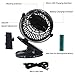 Glovion Mini Desk Fan, Clip-on Stroller Fan, 2600mAh Rechargeable Battery Clip Fan, 360 Adjustable Wind, Personal Clip or Desk Fan with Speeds Settings, Indoor& Outdoor Personal Cooler - Black