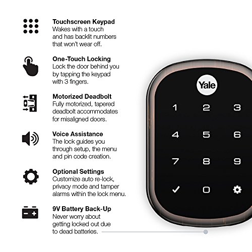 Yale Assure Lock SL with Zigbee Smart Key Free Touchscreen Keypad
