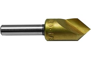 M.A. Ford 61T050003 90° HSS Unfluted Countersink, 1/2" Dia., Tin Coat, 61112