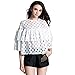 BLDO Women's Summer Loose Ruffles Lace Blouse Shirt Tops