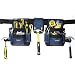 FASITE PTN012A 32-Pocket 2 Pouch Utility Multifunction Tool Belt Bag, Blue