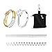AUO Ring Size Adjuster for Loose Rings - Jewelry Guard, Spacer, Sizer 12 Pack with Jewelry Bag!