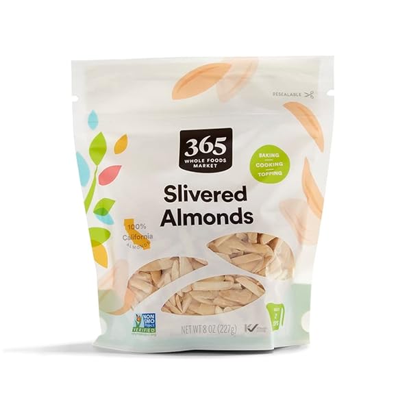 365 BY WHOLE FOODS MARKET, BLANCHED AND SLIVERED ALMONDS, 8 OZ