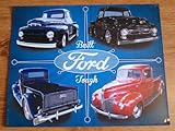 Classic F100 Ford Trucks Tin Sign..Built Ford Tough Pics Featuring 4 Trucks