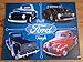 Classic F100 Ford Trucks Tin Sign..Built Ford Tough Pics Featuring 4 Trucks