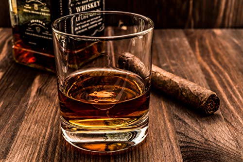 Old Fashioned Whiskey Glass Set, Premium Scotch Glasses, Rocks Style Glassware for Bourbon and Cocktails, Set of 6