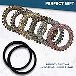 Spiral Coiled Phone Hair Ties – BelleJiu 12 Pack, Flexible No Crease