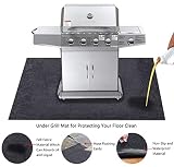 KALASONEER Under The Grill Mat,Absorbent Fabric Material,Washable,Reusable,Anti-Slip and Waterproof Backing,Protection for Decks and Patios from Grease Splatter and Other Messes (36inches x 60inches)