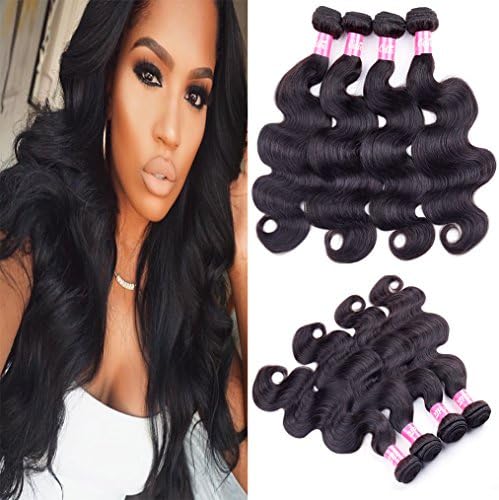 Odir 7A Brazilian Body Wave 4 Bundles 24" 26" 28" 30" Brazilian Hair Body Wave Brazilian Virgin Hair Weave Human Hair Extensions Natural Color