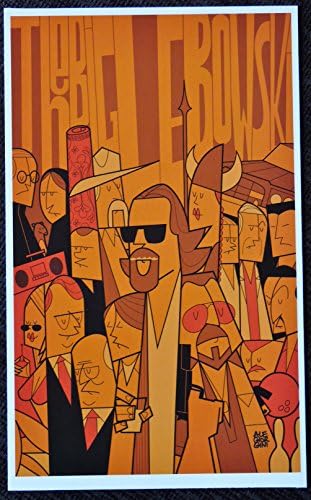 Big Lebowski - Re-imagined/Cast of Characters - Movie Art Mini Poster