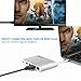 USB-C Docking Station Adapter, Fiveboy USB C Hub Data Syncing Charging Port, 4K HDMI Video Output, 2 USB 3.0 Gigabit Ethernet Ports MacBook Pro/Chromebook Pixel More(Silver)