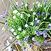 CQURE Artificial Flowers, Fake Flowers Artificial Babys Breath Bridal Wedding Bouquet for Home Garden Party Wedding Decoration 5 Bunches (White)