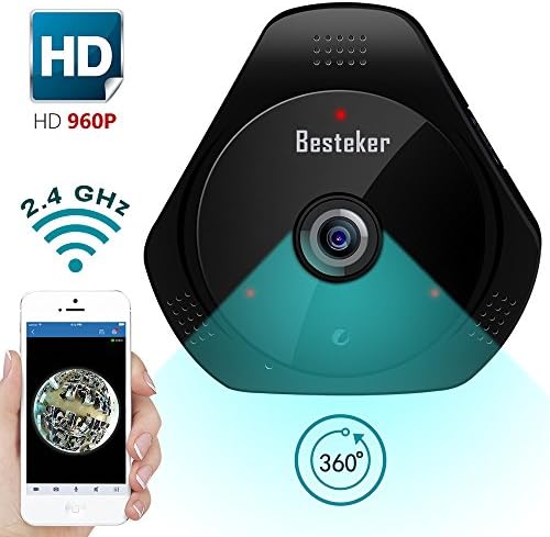 Besteker Wireless Security IP camera 360 Degree WiFi Indoor Night Vision Security System for Baby Pet Elder Support Android IOS Windows Mac