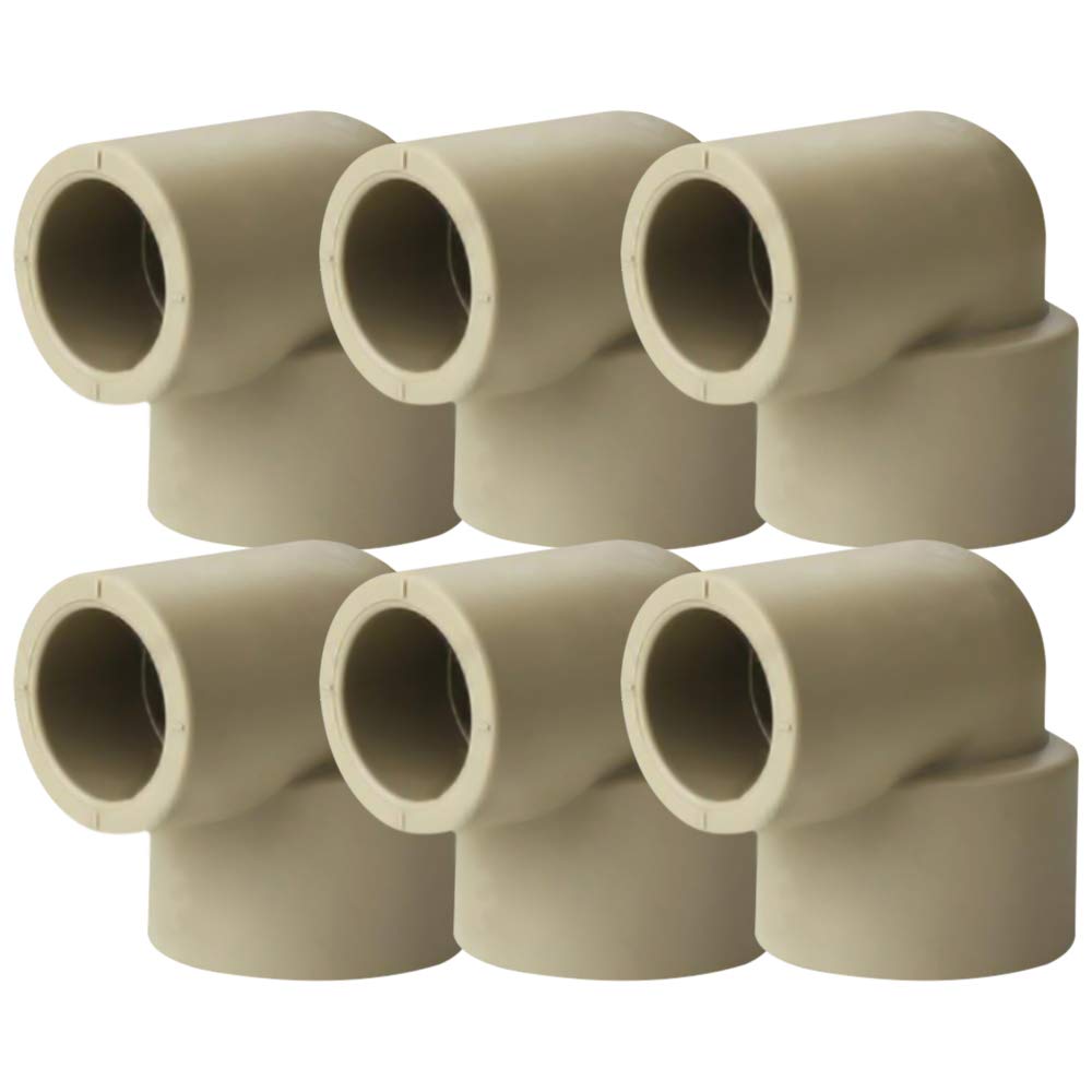 YOFASEN 90°Elbow Connector - 6 Pack Water Pipe Adapter for Garden Water Hose Thread Pipe Tap Faucet Adapter,6 pieces,25 * 20mm(Inner diameter)