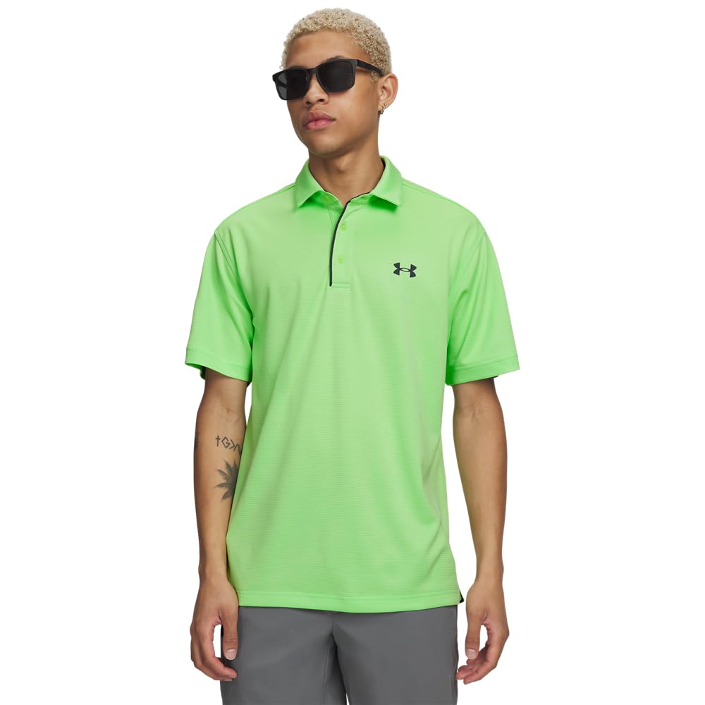 Under Armour Men's Tech Golf Polo, (715) Lumos Lime / / Pitch Gray, X-Large Image
