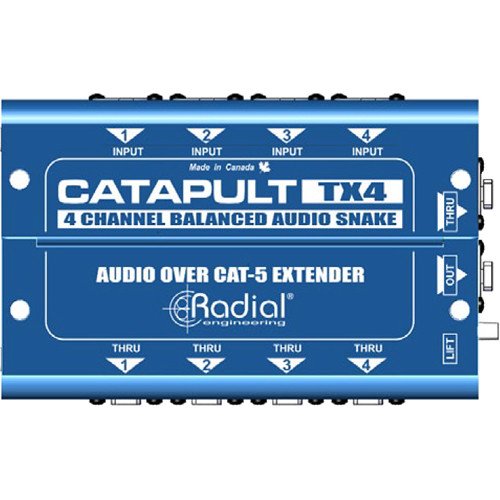 Radial Catapult TX4 Cat 5 Analog Snake Transmitter with 4 XLR-F Inputs