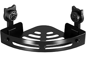 Corner Shower Organizer - 20cm*14.2cm No Drilling Toiletries Holder | Cat Design Suction Cup Shelf Shower | For Bathtub Hotel