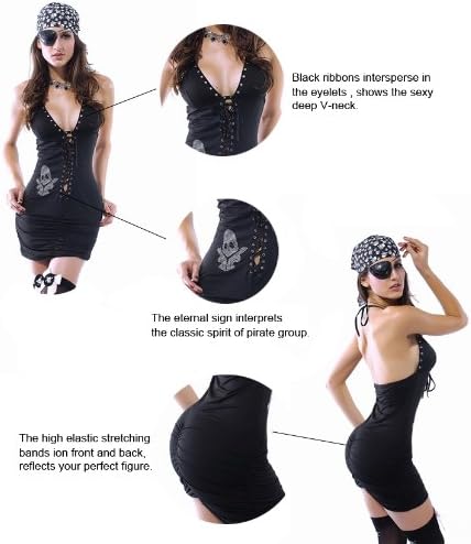 Sexy Pirate Costume, Cosplay Pirate Wear Wholesale, Skull Guns Pirate Costume, Cosplay for Woman and Adult