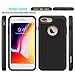 iPhone 8 Plus Case, iPhone 7 Plus Cover, OEAGO [Drop Protection] [Shock Proof] Hybrid Dual Layer Rubber Plastic Impact Defender Rugged Hard Case Shell for Apple iPhone 8 Plus / 7 Plus - Black