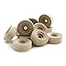 1-1/4″ Treaded Wooden Toy Wheels, 1/2″ Thick, 1/4″ Hole, Bag of 100
