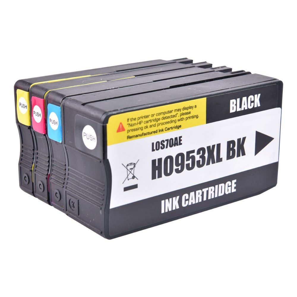 PerfectPrint Remanufactured Ink Cartridge Replacement for HP Officejet Pro 7700 7720 7730 7740 8210 8218 8710 8715 8716 8718 8720 8725 8728 8730 8740 953XL (Black/Cyan/Magenta/Yellow, 4-Pack)